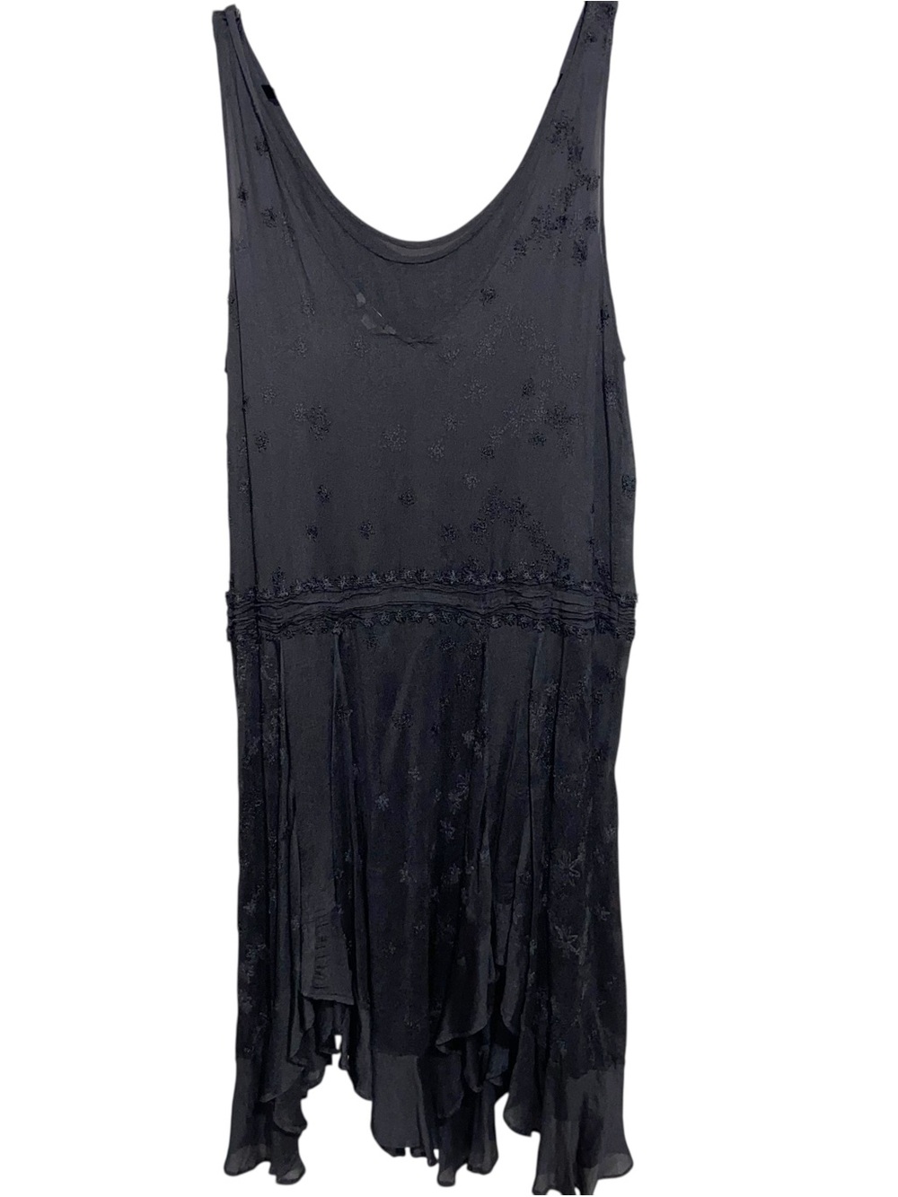 Handwritten Dress Womens Large Asymmetrical Drop Waist Whimsigoth Fairy Witchy